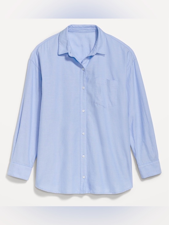 Old Navy Tops - Old Navy Oversized Button Down Boyfriend Shirt - XXL - Oxford Blue